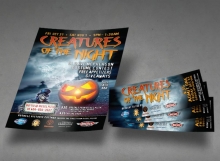 Creatures of the Night event flyer & invitations
