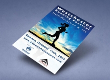 Westchester Running Festival banner & postcard
